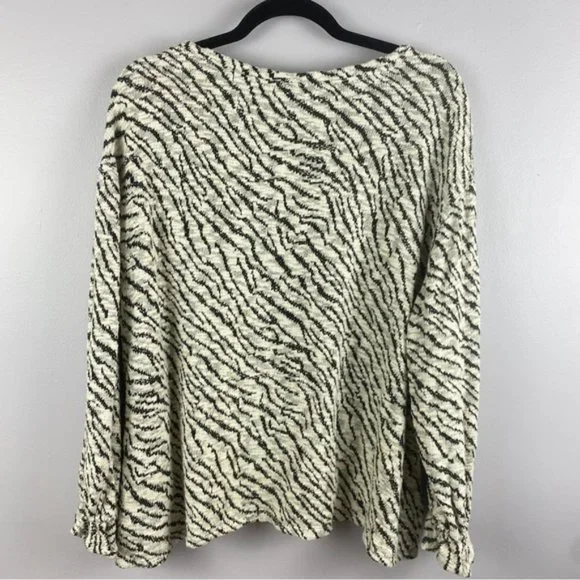 Zac&Rachel Zebra Print Cotton Blend Long Sleeve Sweater 2X - Picture 10 of 10